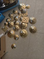 Langit lampu kaca berwarna Tiffany Set 100 potong Solder kuningan & timah berkualitas untuk Aksesori pencahayaan dekoratif