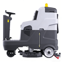 Nettoyeur de sols autoporté CleanHorse X9, alimenté par batterie, réservoir de 175 L, double brosse, faible bruit, pour le nettoyage des sols d'hôtel