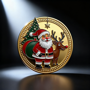 Personalisierter Hersteller für Benutzerdefinierte Challenge Coins aus 3D Zinklegierung, Gold- Silber-Beschichtetem Metall Emaille für Sammelzwecke und Weihnachts-Münzen - Product Image 1