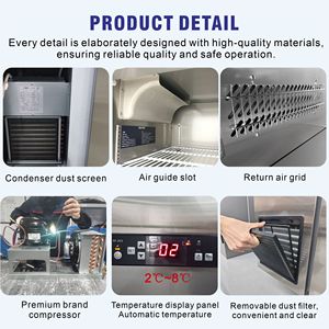 Mesa de Preparación Refrigerada TC-12 de Doble Puerta, <span class=keywords><strong>Precio</strong></span> de Fábrica con Certificación CE, Gran Venta para Restaurantes, Cafeterías, Mercados de Mariscos y Servicios de Catering - Product Image 4