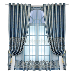 Tende in <span class=keywords><strong>Velluto</strong></span> Solido Stile Europeo di Lusso Oscuranti <span class=keywords><strong>Blu</strong></span> Grigio per Finestre alla Francese per Casa Vendita all'Ingrosso - Product Image 6