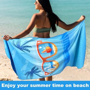 Serviette <span class=keywords><strong>de</strong></span> <span class=keywords><strong>plage</strong></span> en microfibre personnalisée, impression numérique, motifs originaux, écologique, séchage rapide, protection contre le sable, avec logo personnalisé - Product Image 1