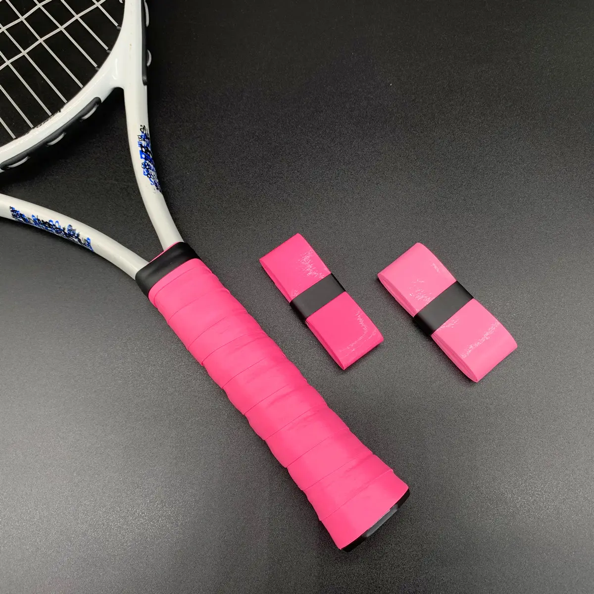 Polyuréthane Écologique Type Mince Rose Chaud Sur Grip Ruban Adhésif Surgrip pour Tennis Pickleball Badminton Raquette