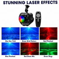 Lampu Laser Mini Apple Magic Ball 10W RGB Rainbow Dome IR Remote Musik Suara Otomatis KTV Bar Pesta Pernikahan Festival Hadiah