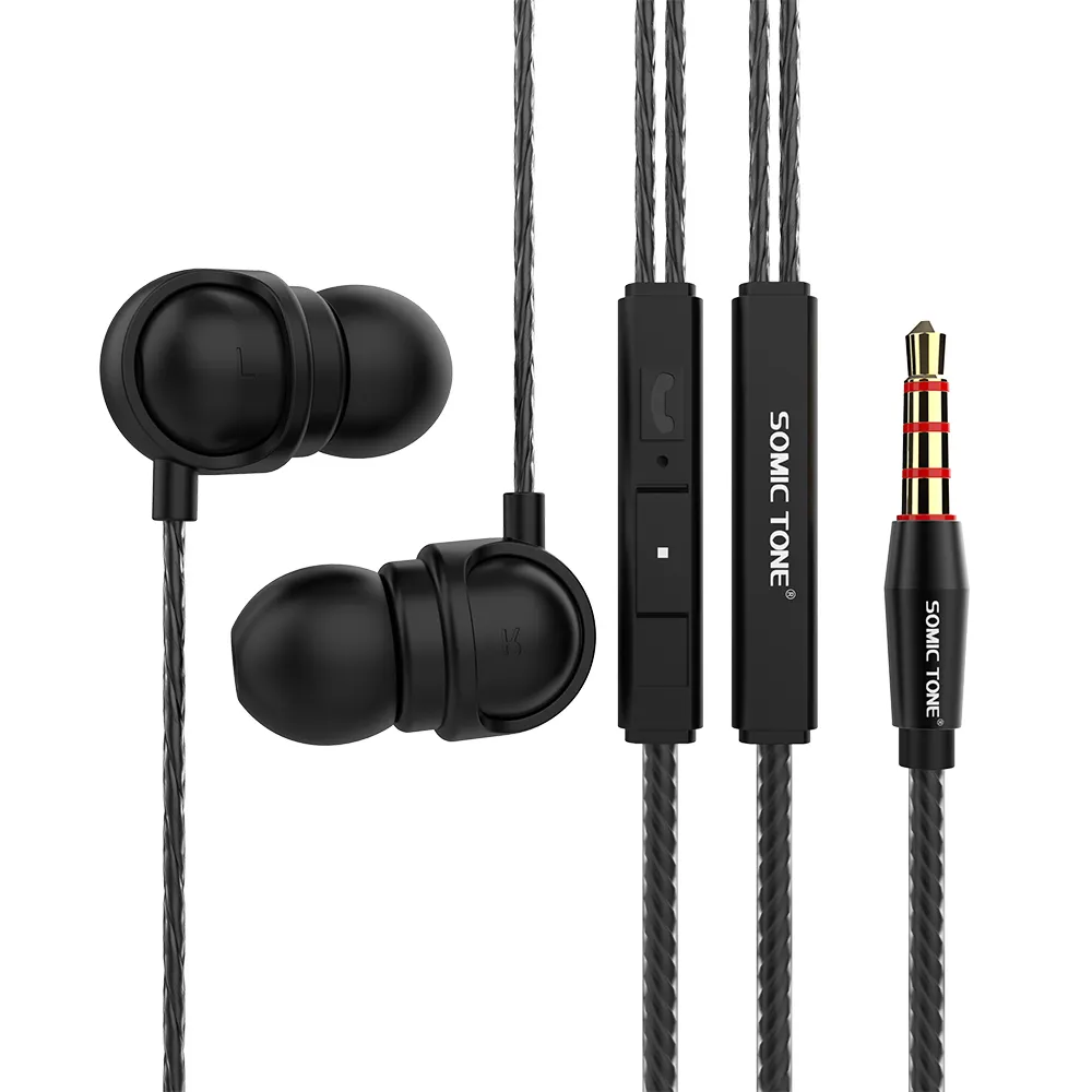 Profesional Stereo Headphone Di Telinga Earphone Wired Berat Bass Kualitas Suara Musik Sport Headset 3.5Mm In-Ear Kabel earphone