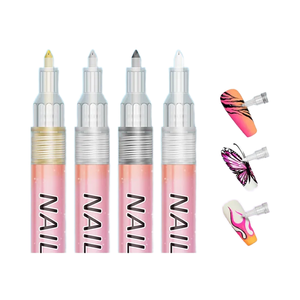 ปากกาเพ้นท์เล็บอะคริลิคแบบไม่ต้องอบ 4 สี ขนาดหัว 7 มม. สำหรับงานเพ้นท์เล็บ งานกราฟฟิตี  ขายดี - Product Image 1