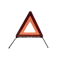 Triangle de signalisation réfléchissant à haute intensité en plastique prismatique, portable et pliable, outils de sécurité routière d'urgence pour voiture, sans signal sonore