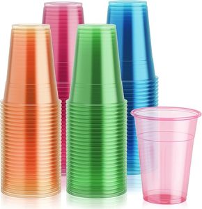 Fábrica al por mayor 16 oz Vasos de plástico Neón Brillante Vasos de fiesta de plástico Colores de neón surtidos para fiestas Carnavales y cualquier evento - Product Image 2