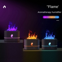 Hxtc88 Chambre Coloré Aromathérapie Machine Humidificateur Mini Petite Petite Table Portable 3D Feu Flamme Diffuseur D'huile Essentielle