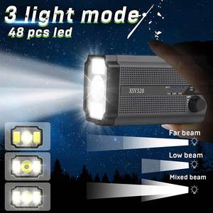 Radio de Emergencia Portátil con Linterna, Banco de Energía de Plástico, AM/FM, NOAA, SOS, Dinamo de Manivela, 4000mAh, para Exteriores - Product Image 2