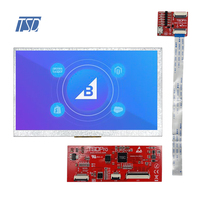 Interfaz de pantalla capacitiva lcd, Protocolo UART de 7 pulgadas, 800x480 res, HMI con módulo LCD tft CTP