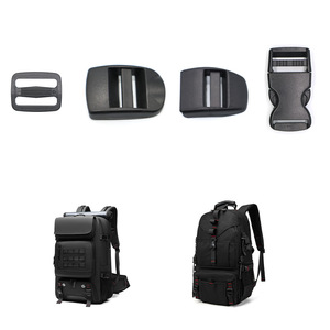 Hebilla de plástico negra para mochila, cierre de ajuste de cuatro posiciones de 26 mm para correas de bolsos de exterior - Product Image 4