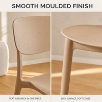 Chaise en plastique PP monobloc empilable robuste pour restaurant extérieur moderne, vente en gros directe usine