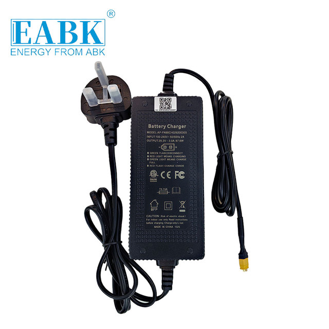 EABK Energy 29.2V 3.0A Professional Battery Charger for E-bike and E-scooter and UPS Lithium-ion Battery LiFePO4 Charger