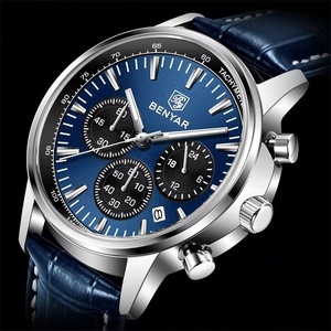 Montre Chronographe Multifonction Homme Tendance en Cuir Étanche Lumineuse avec Affichage du Calendrier, Montre à Quartz Décontractée – Grande Vente - Product Image 3