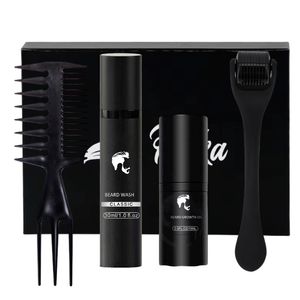 Kit de croissance de <span class=keywords><strong>barbe</strong></span> de marque propre avec huiles végétales à base de plantes et rouleau à <span class=keywords><strong>barbe</strong></span> à la vitamine C pour stimuler la peau et accélérer la croissance - Product Image 1