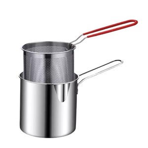 Stainless Steel Deep Fryer Mini Pot With Filter Multi Functional Oil Saving Household Noodle Pot - Product Image 5