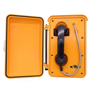 Téléphone promotionnel à deux lignes de qualité supérieure, résistant aux intempéries, noir, OEM KNTECH, combiné KNSP-03 - Product Image 3