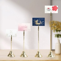 CHENLANG Porte-menu personnalisable en alliage doré avec clip crocodile et encens en spirale pour mariages, fêtes, hôtels et restaurants