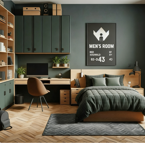 Armadio Moderno Senza Maniglie, Design Elegante in Bianco Crema e Finitura Legno, con Unità Guardaroba Integrata e Scaffalature - Product Image 5