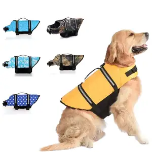 New pet safety life vest dog jacket swimsuit preserver with reflective stripes