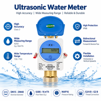 Compteur d'eau intelligent à ultrasons DN40 LORAWAN, très demandé, débitmètre électronique à ultrasons, alimentation par batterie, compteur d'eau prépayé IN865