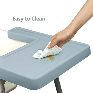 Tapis de chaise haute en silicone résistant à la chaleur pour enfants ensemble d'alimentation pour tout-petits napperon et assiette imprimées avec bol d'aspiration - Product Image 4