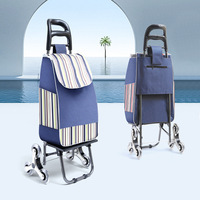 Chariot pratique à quatre roues conception simple OEM personnalisable chariot d'escalier pliable adapté aux personnes âgées pour