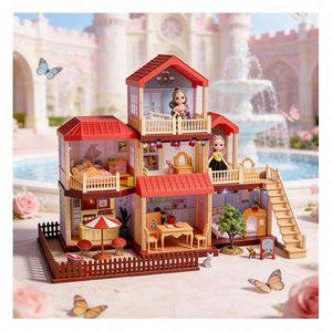 Accessoires d'éclairage et de mobilier pour maison de poupée miniature, modèle de villa en plastique DIY, cadeau créatif pour les enfants de 5 à 7 ans, unisexe - Product Image 1
