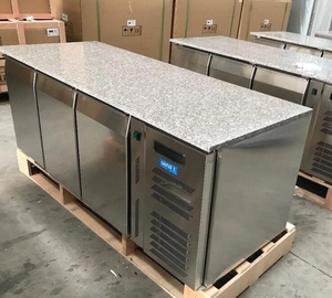 2 /3 /4 türen Küche unterbau gefrierschrank/Marmor top edelstahl prep tisch kühlschrank - Product Image 1