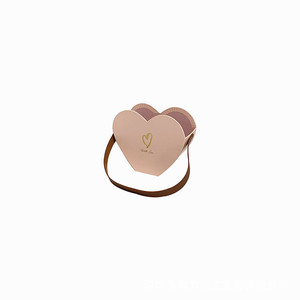 Macaron moda solo pequeño cubo en forma de corazón caja de regalo de flores - Product Image 5