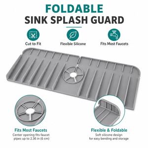 Tapis en silicone pliable et lavable pour éviter les éclaboussures d'eau du <span class=keywords><strong>robinet</strong></span>, pour évier de cuisine et comptoir - Product Image 3