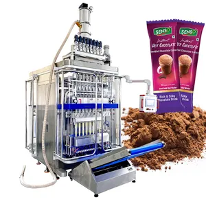 Automatic multi lane dry powder stick packing machine vertical 8 lane chocolate premix powder packing machine