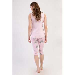 Traje Capri de Falda Ancha para Mujer con Top de Tirantes de Lyocell y Puños Ovalados - Product Image 1