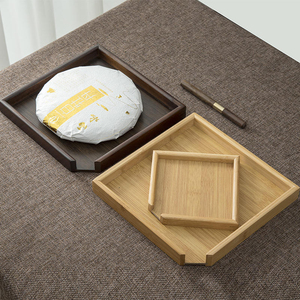 Caja <span class=keywords><strong>de</strong></span> Té Ecológica <span class=keywords><strong>de</strong></span> Bambú con Bandeja para Pastel, Cuchillo para Té, Aguja y Placa para Abrir Cajas, para Té Pu'er, Café y Espresso - Product Image 1