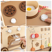 Nouveau chariot de courses en bois pour bébés, trotteur d'apprentissage à pousser et à tirer avec roues, centre d'activités pour garçons et filles