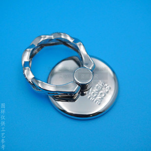 Metal Ring Holder With Zircon Encrusted <b>Rotating</b> Base For Desktop Phone Stand White Gold Color - Product Image 4