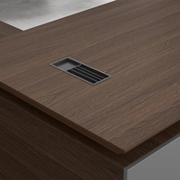 Bureau de direction en MDF convertible en forme de L 2024 - Mobilier de bureau moderne pour PDG/Directeur/Général - Fonctionnalité extensible - Garantie 3 ans