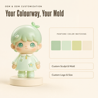 Lampe d'ambiance de chevet Kawaii Sprout Girl en vinyle brillant, figurine de collection pour la décoration de chambre