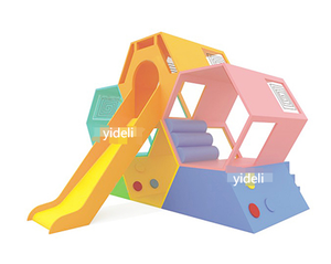어린이 벌집 등반 슬라이드 실내 놀이터 장비 상업용 학년 무독성 방수 폼 파크 소프트 플레이 - Product Image 2