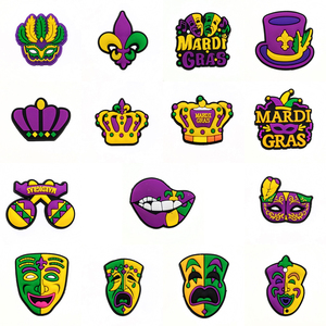 Забавные 1 шт. мультяшные брелки-маски для карнавала, аксессуары для сабо, декоративные значки для обуви, украшения для детей и взрослых, подарки для вечеринок и фестивалей - Product Image 3