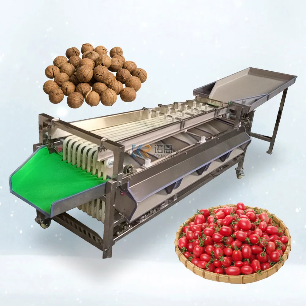 Automatic 9 Track Fruit Grading Machine Multi-function Cherry Classifier Fruit and Vegetable Size Sorting Grading Machine