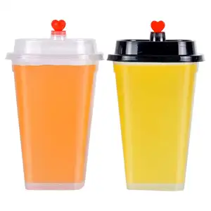 7 8 9 10 12 16 20 oz nhựa dùng một lần Pet cup với mái vòm phẳng Nắp Nhà cung cấp Nhà sản xuất bán buôn tùy chỉnh