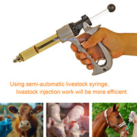 Seringue semi-automatique 25ml pour bétail, seringue Luer Lock à répétition continue réglable pour bovins, vaches, chèvres, moutons et porcs