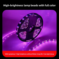Lampu Strip LED RGB Sinkronisasi Musik Pengubah Warna Kontrol Jarak Jauh Aplikasi Pintar Lampu Jalur LED Tenaga Surya Taman Tahan Air Luar Ruangan