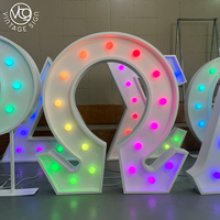 Lettres lumineuses néon RGB personnalisées pour mariage en plein air, lettres et chiffres de A à Z, panneaux lumineux à LED pour la décoration d'événements et de fêtes