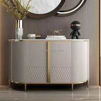 Meuble de salle à manger très vendu, buffet moderne avec plateau en marbre, console d'entrée, décoration de salon de luxe, ensemble de meubles de salle à manger