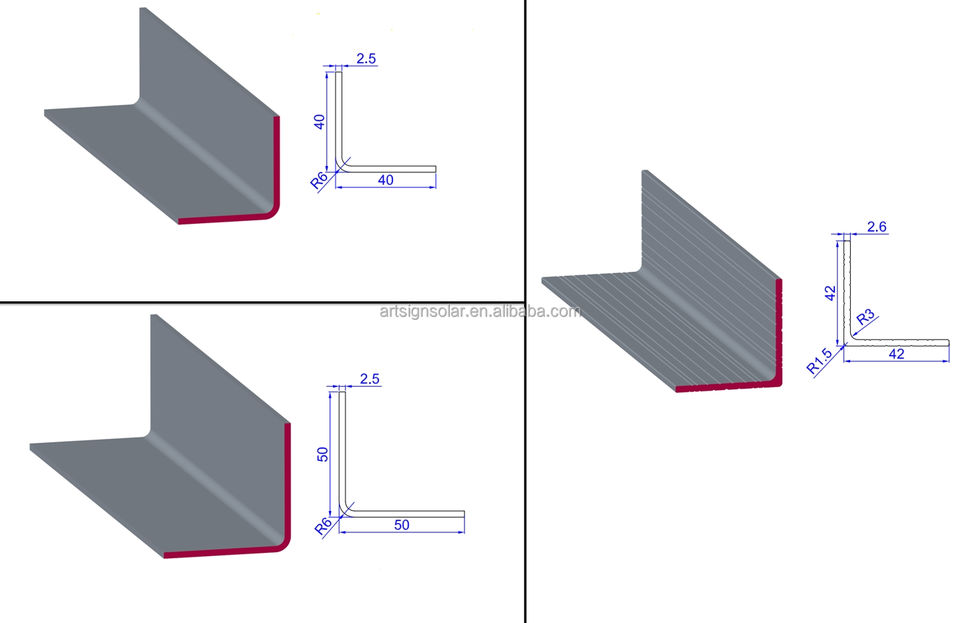 Art Sign | Aluminum Angle Bar Triangle Kit Solar Panel Mounting Bracket ...