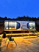 Capsule de luxe high-tech maisons préfabriquées Capsule spatiale étanche à deux étages avec un design novateur