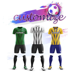Setelan seragam klub sepak bola kualitas terbaik grosir pabrik ODM/OEM Set pakaian tim olahraga ringan cepat kering Jersey sepak bola kustom - Product Image 1